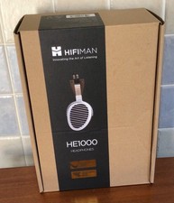 HiFiMan HE1000 Stealth Magnet Planar headphones. V2 wired, over ear, open back.