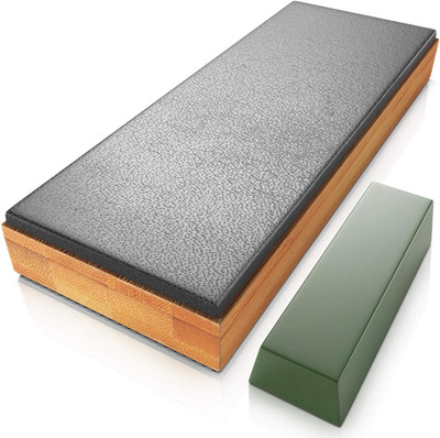 Leather Knife Sharpening Strop with Polishing Compound and Ebook Guide