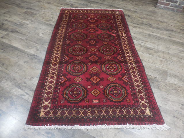 Vintage Turkish Rug,HandMade Geometric Design Bohemian Rug 3.5x6.6Ft