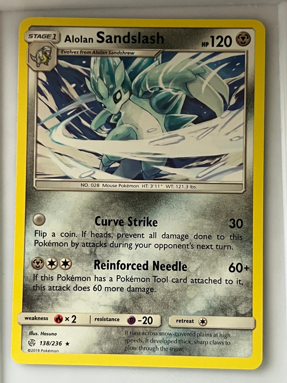 Alolan Sandslash 138/236 Rare Cosmic Eclipse Pokemon Near Mint