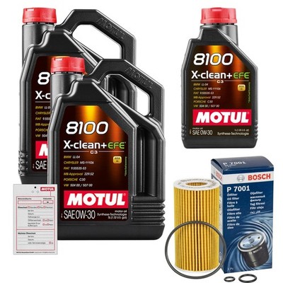 BOSCH Ölfilter 11L MOTUL 8100 X-CLEAN 0W-30 für Mercedes-Benz E-Klasse