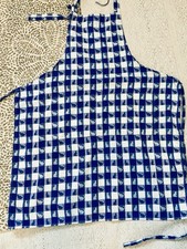 Bib Chef Style Apron 30  L Waist Ties Adjustable Neck Strap 2 Front Pockets