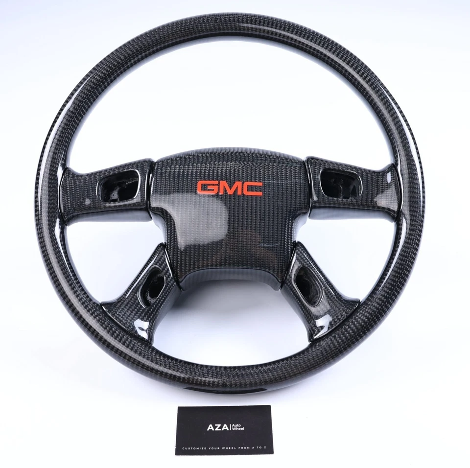 03-06 SILVERADO TAHOE SIERRA  CARBON FIBER STEERING WHEEL HORN COVER FOR SHOW - Image 4 of 4