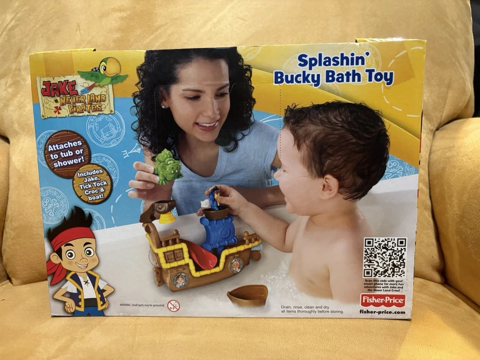RARE FISHER PRICE DISNEY JAKE & THE NEVERLAND PIRATES SPLASHIN BUCKY BATHTUB TOY - Image 2 of 4