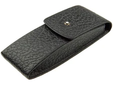 Montblanc Meisterstück Soft Grain 3er Lederetui Schwarz Gold Magnetverschluss