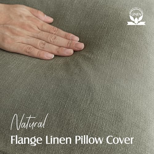Pack of 2, Decorative Linen Soild Throw 20" x 12" (Pack of 2) Olive Branch - Picture 2 of 7