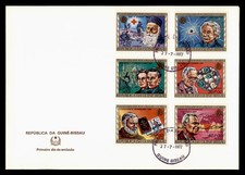 COMBO PORTRAIT ANIV DR WHO 1977 GUINEE BISSAU FDC NOBEL g01694