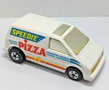Vintage 1985 Hot Wheels Speedie Pizza Delivery Van White 164 Scale Diecast Car