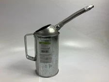 LubriMatic 75-442 2 Quart Galvanized Metal Liquid Measure Can W/ Flex Spout