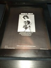 The Who Won't Get Fooled Again Rare Original Promo Poster Ad Framed!