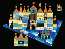 Its a Small World Concept Mary Blair Facade Multicolor Disney NON GLOSSY Print