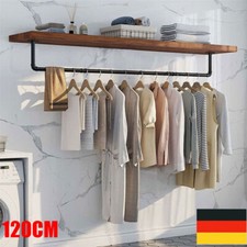 Kleiderstange 80-200CM Schwerlast Garderobenstange Industrie Garderobe für Wand