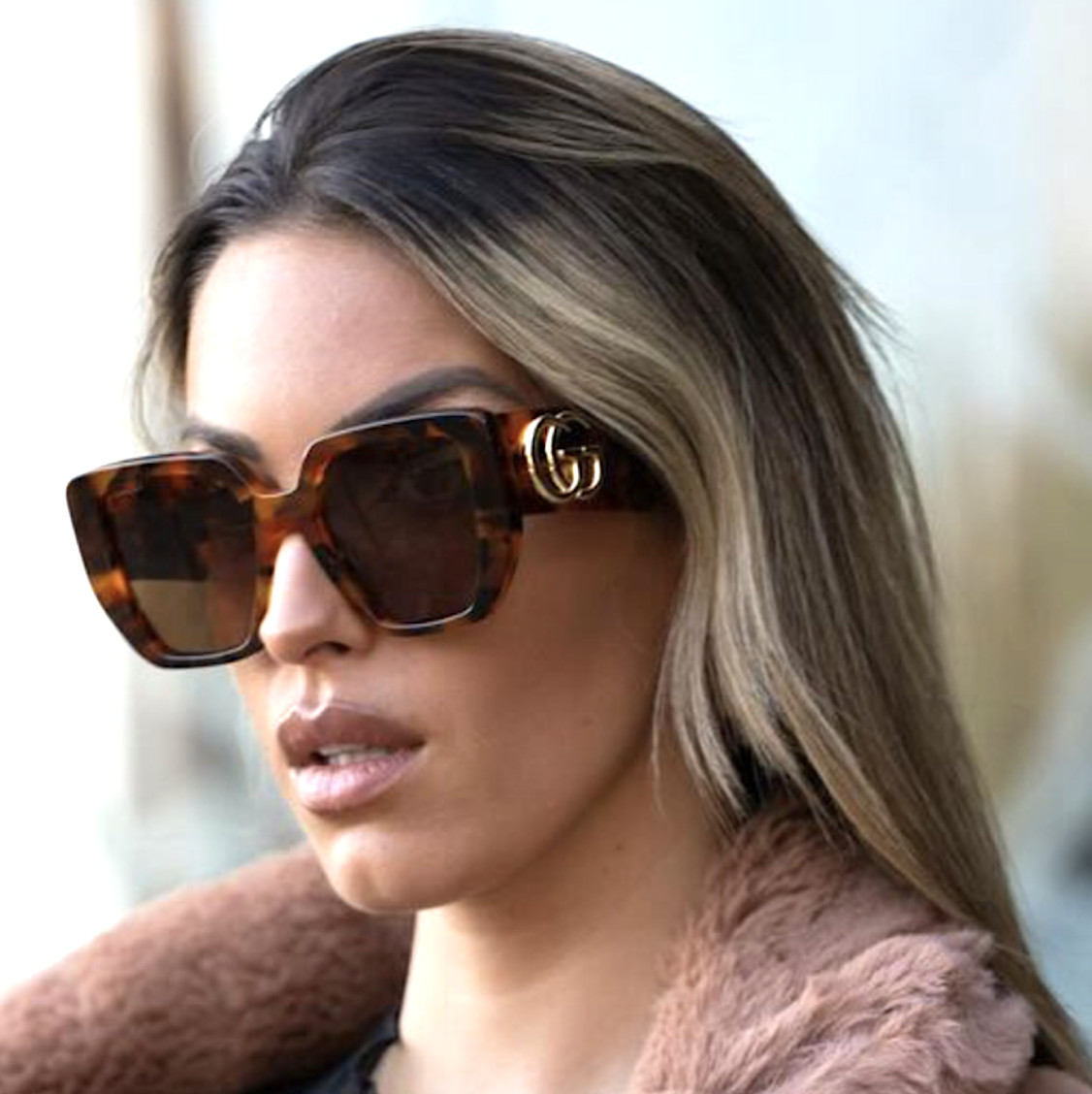 NEW Gucci GG0956S-007 Havana Sunglasses