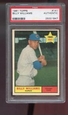 1961 Topps #141 Billy Williams ROOKIE RC PSA AUTHENTIC Graded Baseball Card Cubs