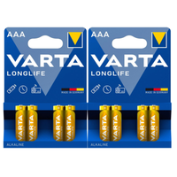 2 X Varta Longlife Aaa LR03 Batterie Alkaline Micro 1,5 V (4Er Pack)