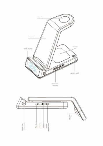 5-in-1 Wireless Charger-Fast Charge Dock for iPhone, Samsung,Watch,Universal, Qi - 第 12/24 張圖片