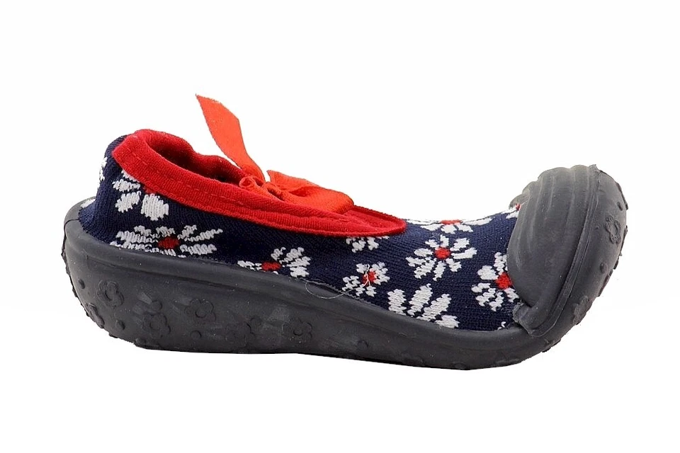 Skidders Infant Toddler Girl's Blue Daisies Skidproof Mary Janes Shoes - Imagem 3 de 4