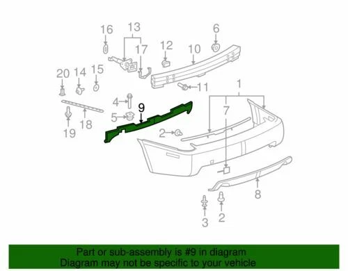 Amortiguador de almohadilla de impacto para parachoques lado izquierdo genuino GM 2005-2009 Cadillac STS 15798559 Foto 2 de 2