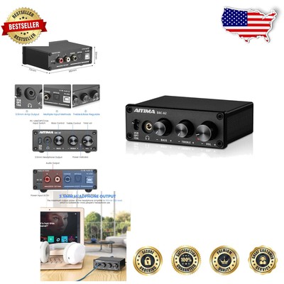 Desktop Headphone Amplifier with Coaxial & Optical Inputs - Enhance Your Setup