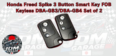 Honda Freed Spike 3 Button Smart Key FOB  Keyless DBA-GB3/DBA-GB4 Set of 2