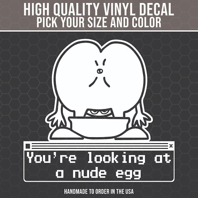 Nude Egg Decal for Car Feed Eggs Decal for Trucks, Laptops, ITYSL Tim Robinson