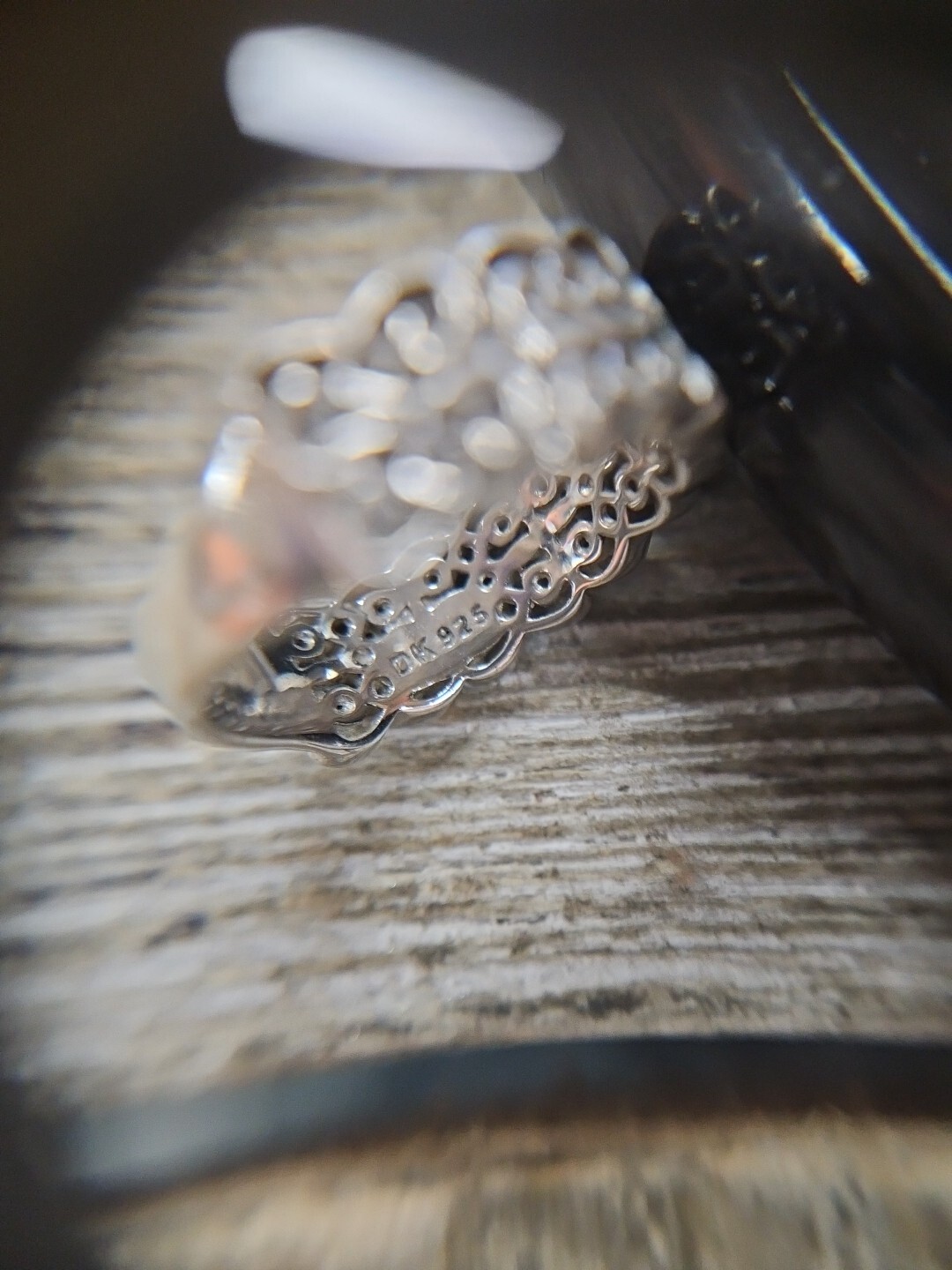 Signed DK Designer Open Scroll Designed Sterling … - image 2