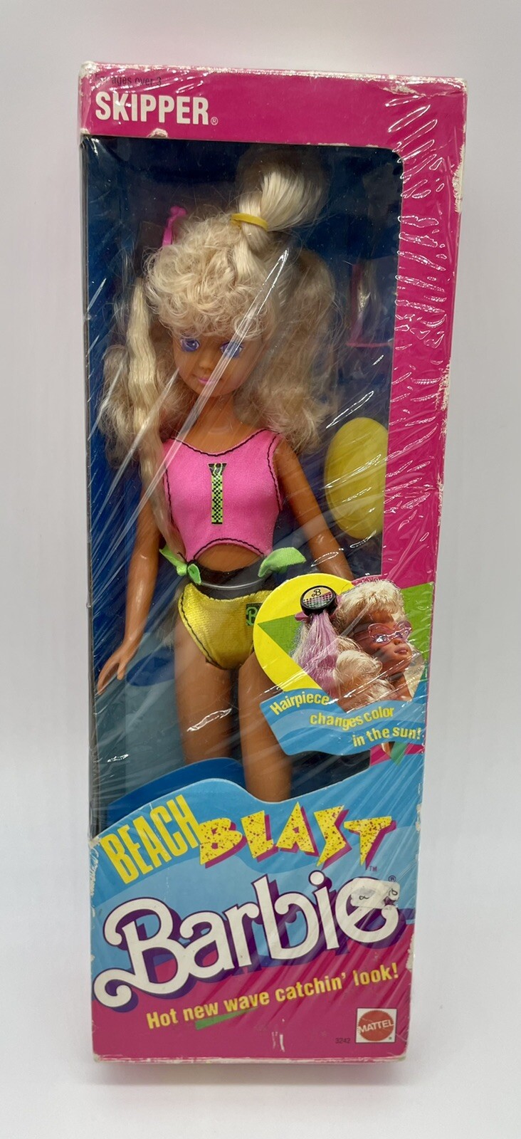 Barbie 1989 Beach Blast Skipper jouet vintage poupée de collection NRFB boîte d'origine