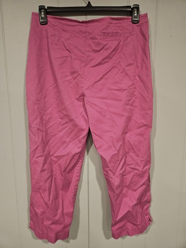 Women’s JH Collectibles Stretch Capri Pants Pink Size 14 Pockets 32x23 - Picture 2 of 5