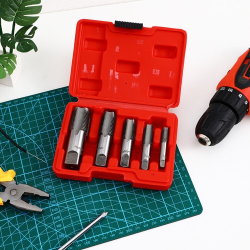 5 Pcs Npt Tap Set Npt Pipe Tap 1/8, 1/4, 3/8, 1/2, 3/4 Screw Thread Taps Set - Picture 5 of 11