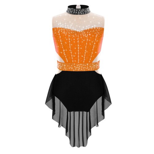 Kids Girls Costume Overlay Dress Recital Dancewear Performance Dance Ballet - Picture 47 of 60