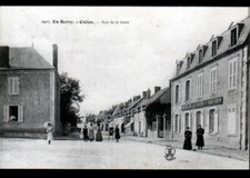 CULAN (18) Lot de 2 cartes : HOTEL DE LA POSTE Thevenin 1900 / HOTEL en 1970
