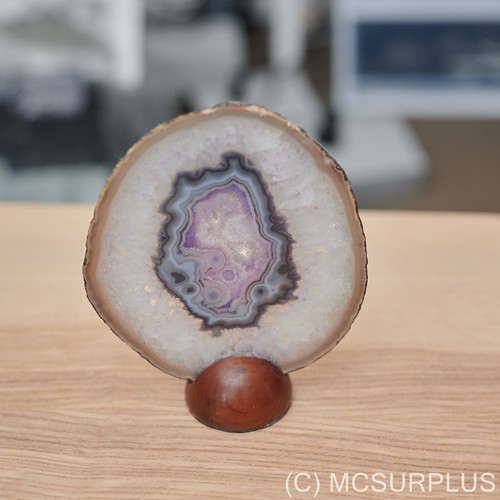 Lovely agate slice, purple intrusions 14x16cm - Picture 2 of 2