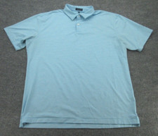 Peter Millar Polo Shirt Mens XXL 2XL Blue Crown Crafted Golf Short Sleeve Adult
