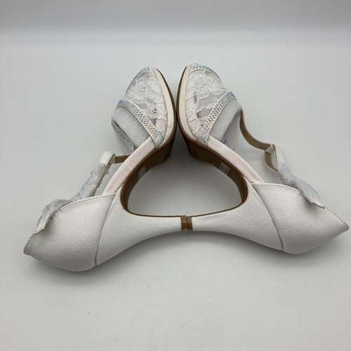 DREAM PARIS Amore-2 White Lace Glitter Rhinestones High Heel Shoes, 6.5 - Picture 6 of 12