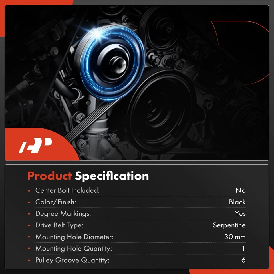 Balanceador harmônico de motor para Honda Accord 2013-2017 CR-V 15-19 Acura TLX 15-20 - Imagem 4 de 4