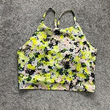 Old Navy Active Swimwear Tankini Women Large Multicolor Floral Padded Halter Top