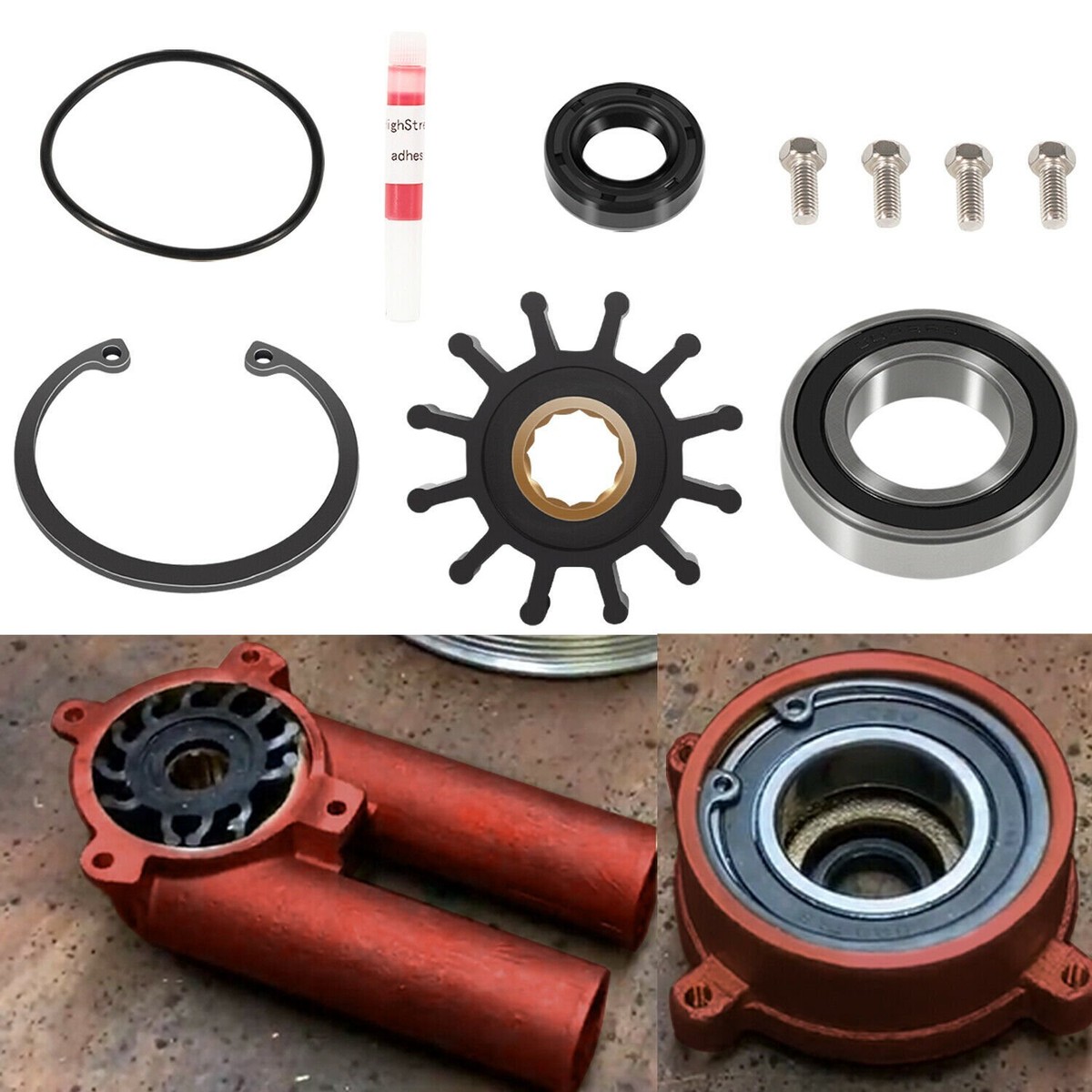 FOR VOLVO PENTA Raw Sea Water Pump Repair Rebuild Kit 5.0Gi 5.0GL 5