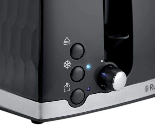 Russell Hobbs Honeycomb 4 Slice Toaster Black 26071 - Picture 4 of 6