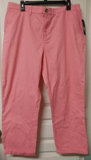 Tommy Hilfiger NWT Womens Heritage Chino Cuffed Pants PINK- Soft Cotton Size 16