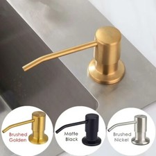304Stainless Steel Sink Soap Dispenser Built-In Pump Brushed Nickel Black Gold