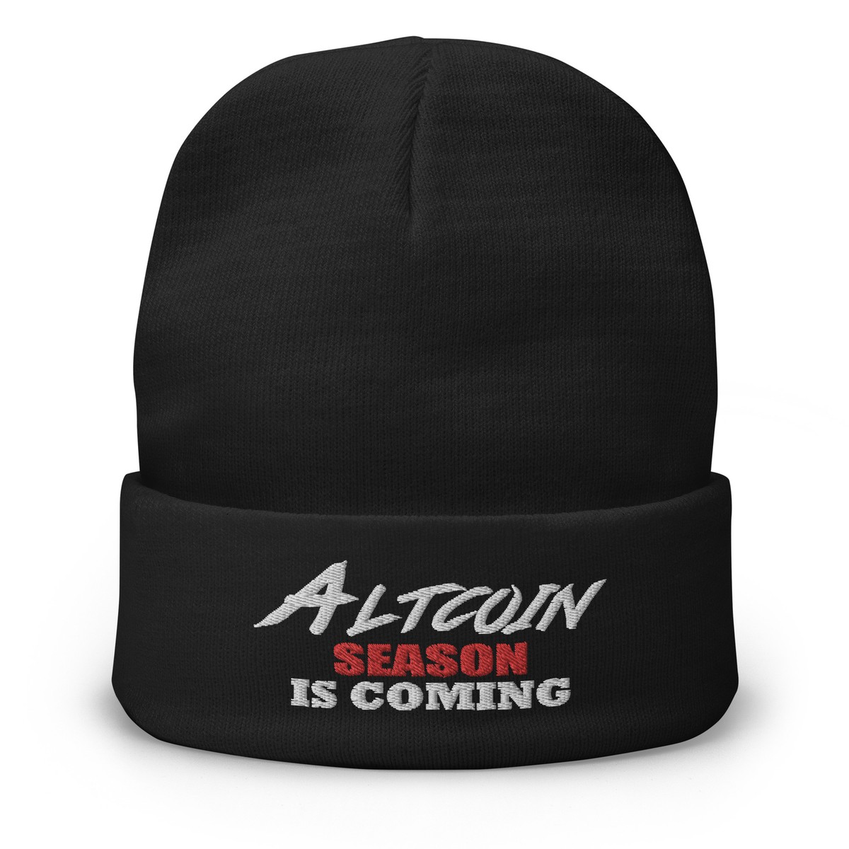 Altcoin Season Is Coming Crypto Bull Run Embroidered Cuff Beanie Cap | eBay