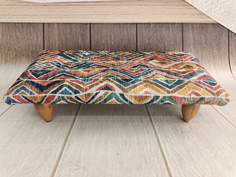 Pouf ottoman Footstool bench Bed step stool Shower stool Bohemian tray Short - Image 2 of 4