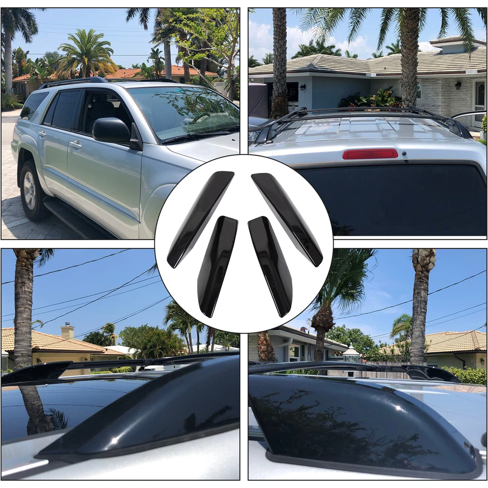 For Toyota 4Runner N210 2003-2009 Roof Rack Rail End Cover Shell Cap 4pcs Foto 4 de 4