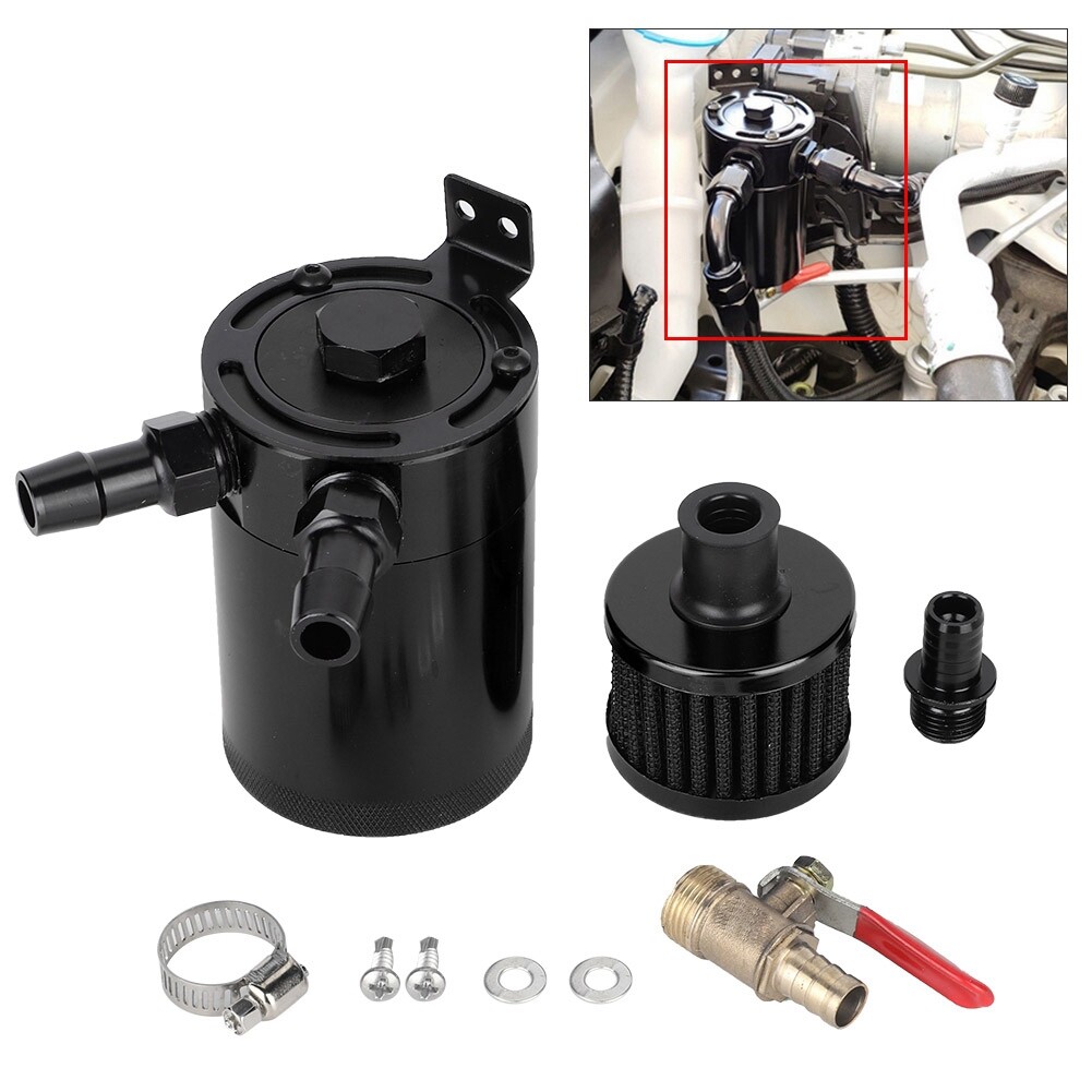 Car Accessory Oil Catch Tank Breather Aluminum Alloy Catch Can Oil Tank eBay