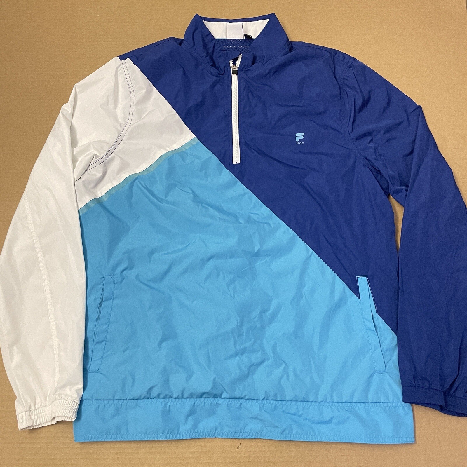 VINTAGE Fila Giacca Adulto Extra Large Blu Outdoor Leggera Frangivento Uomo