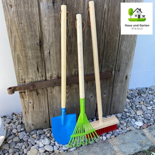 Sandspielzeug / Gartenwerkzeug Set für Kinder, Schaufel + Rechen + Besen - Bild 2 von 7