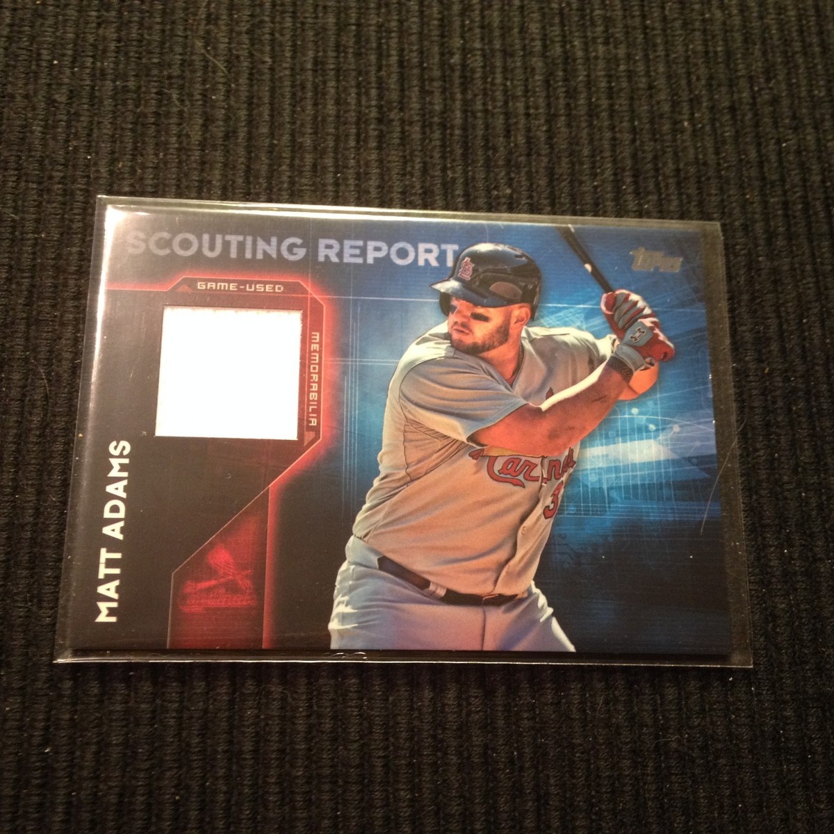 2016 TOPPS #1 MATT ADAMS *GAME USED JERSEY* ST LOUIS CARDINALS