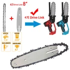 8 inch Chainsaw Blade Saw Chain Guide Bar Pitch .043" Gauge 1/4" 47 Drive Links