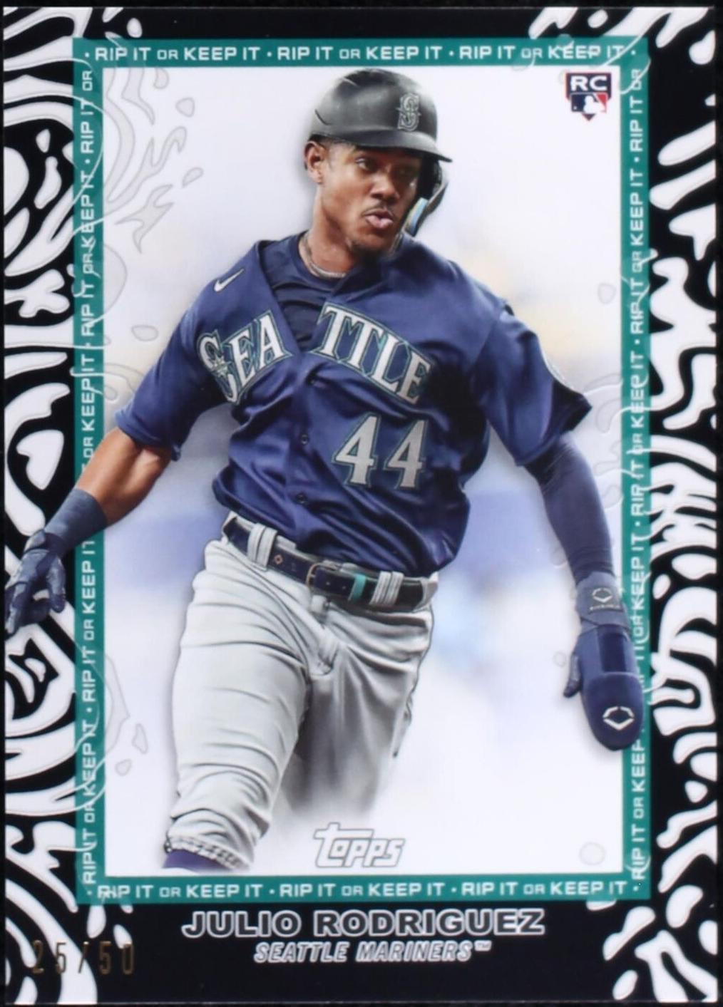 Topps Rip 2022 Topps Rip - Julio Rodriguez #74 Black /50 (RC) for sale online | eBay
