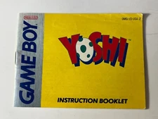 YOSHI NINTENDO GAME BOY MANUAL INSTRUCTION BOOKLET 1991
